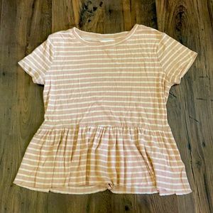 Stripe Peplum Top